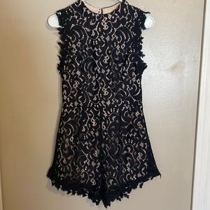 Black lace romper